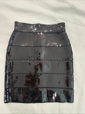 BCBG Black Sequin Pencil Skirt